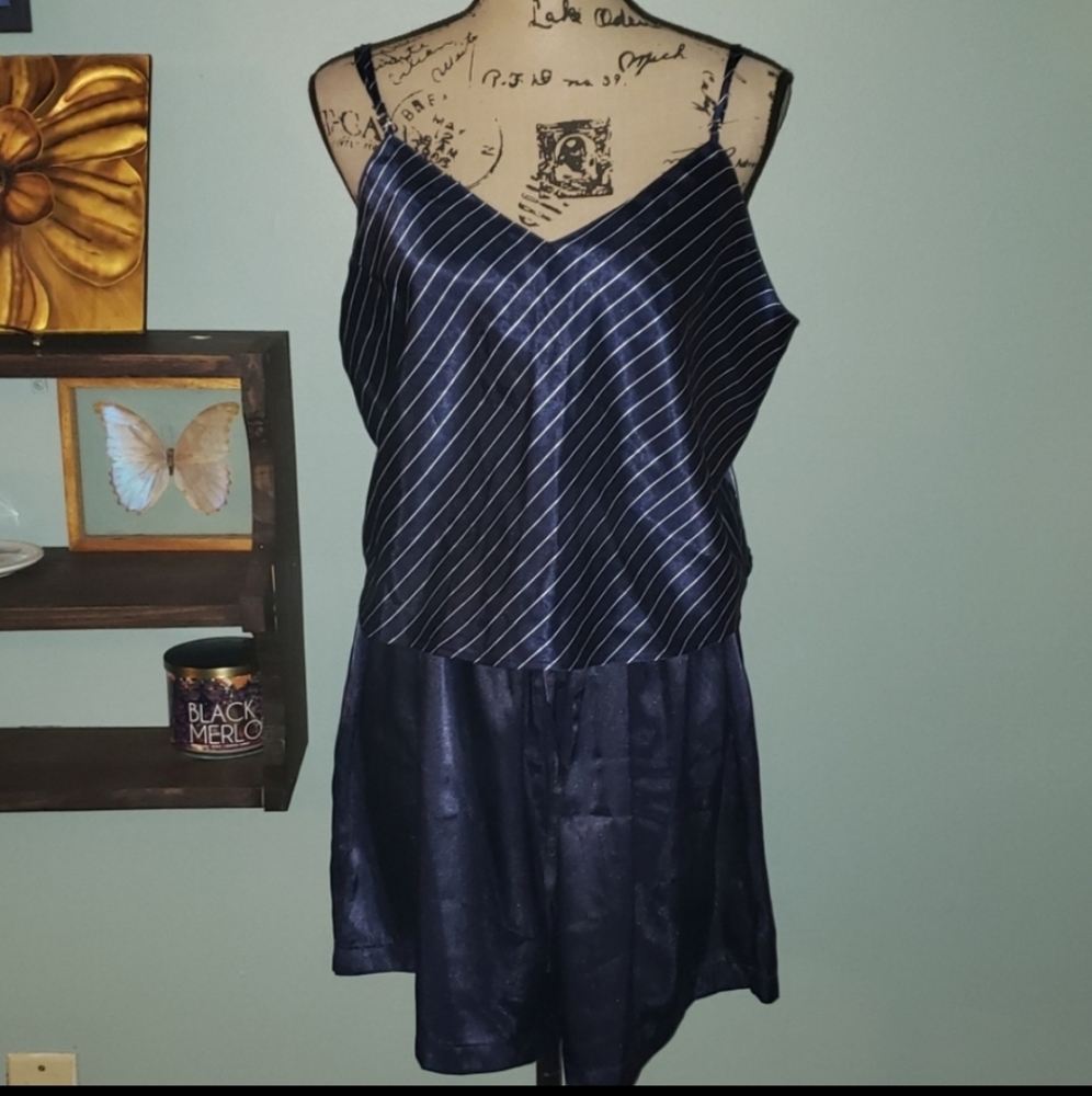 New Lane Bryant Intimates Pin Stripe PJ Cami Short Set Size 18/20
